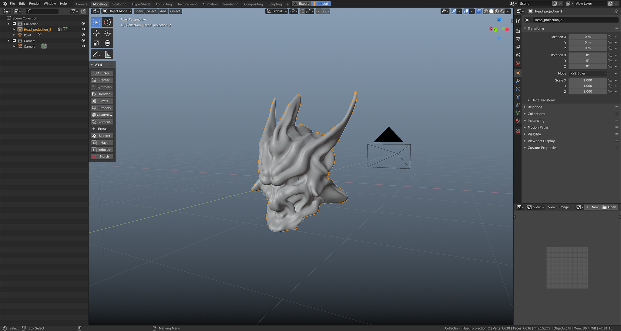 GoB：ZBrushとBlenderを連携させるアドオン NegativeMindException